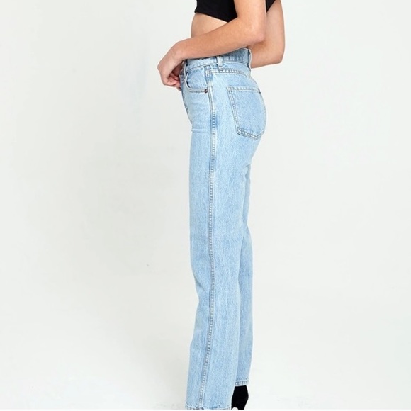 REVICE hi-rise Straight Leg Blue Jean - Picture 4 of 4